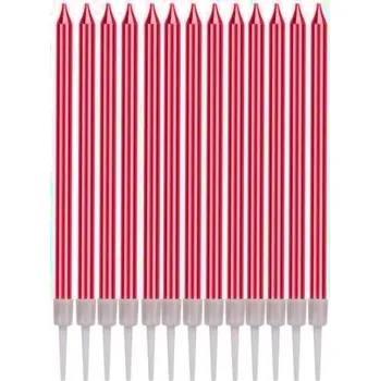 Dortová svíčka Narozeninové svíčky hladké růžové zlato 10 ks