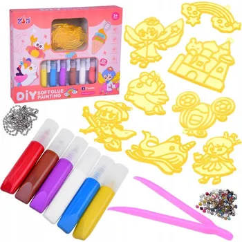 kreativní sada Kreativní sada na výrobu klíčenek Udělej si sám Šablony Barvy ZA5208