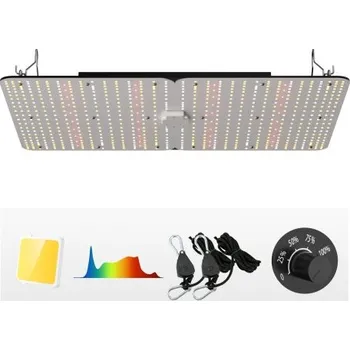 Pěstební box VEVOR LED pěstební světlo , 300W stmívatelné plné spektrum, vysoce výkonné diody Samsung 2B1B pro pěstování pokojových rostlin, sazenic zeleniny a květů ve skleníku, ovladač pro řetězení pro pěstební stan 3x3/4x4 stopy