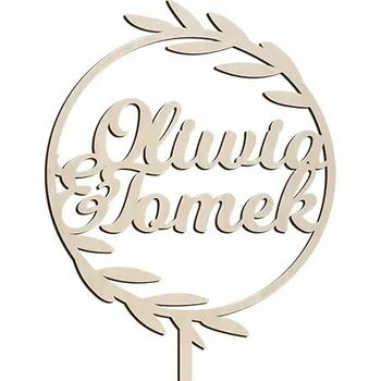 Jedlá dekorace na dort Zápich do dortu hnědá