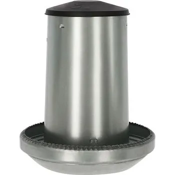 krmítko pro hospodářská zvířata Poloautomatické tubusové krmítko pro drůbež z pozinkovaného plechu - 40 kg