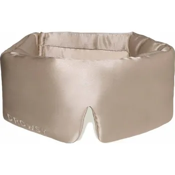 Škraboška na spaní Drowsy Hedvábná maska na spaní - krémově zlatá