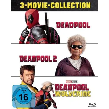 Blu-ray film Deadpool 3-Movie-Collection, 3 Blu-ray – Tim Miller,David Leitch,Shawn Levy,Ryan Reynolds (DE)