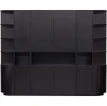 Černá modulární knihovna z borovicového dřeva 266x210 cm Finca – WOOOD ID_1661284