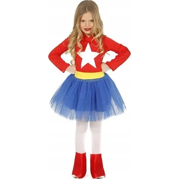 Karnevalový kostým KOSTÝM SUPER HOLKA HRDINKA SUPERGIRL 146