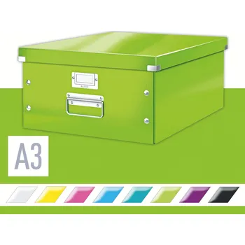 Archivační box Archivační krabice LEITZ WOW Click & Store A3 36.9 x 20 x 48.2 cm, zelená