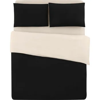 Povlečení Černo-krémové bavlněné povlečení na dvoulůžko/prodloužené s prostěradlem 200x220 cm – Mila Home ID_1530048