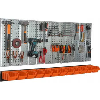 Obraz Kovová dílenská tabule na nářadí s 12 boxy