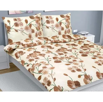 Povlečení Povlečení bavlna na dvoudeku Béžová BX1001247 - 240x200, 2ks 70x90 cm (240 cm šířka x 200 cm délka) / 1ks 240x200, 2ks 70x90 cm