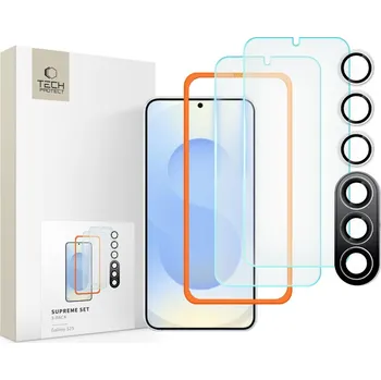 TVRZENÉ SKLO TECH-PROTECT SUPREME SET 3-PACK GALAXY S25 CLEAR