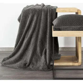 deka Hebká grafitová deka CINDY3 s 3D efektem 170x210 cm