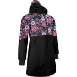 Dámský softshellový kabát UNUO Street s fleecem, Černá, Kouzelné květiny Velikost: S
