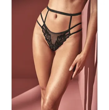 Dámské erotické kalhotky Tanga BRACLI LONDON PANTY černá L - s kupónem KUP15 cena 998 Kč + extra diskrétní expedice