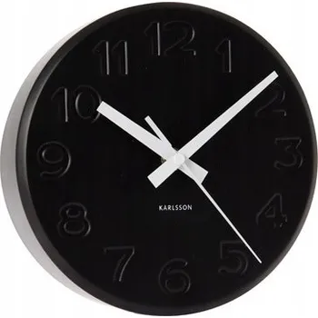 Hodiny Nástěnné hodiny KARLSSON Bold Engraved černé