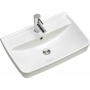 Bílé keramické umyvadlo bez baterie 60x40 cm Set 357 - Pelipal ID_1452652