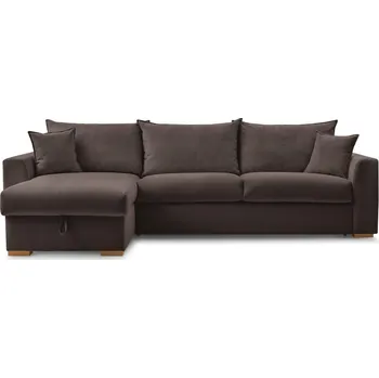 Pohovka Hnědá manšestrová rozkládací rohová pohovka (variabilní) Augustin – Bobochic Paris ID_1699100