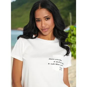 Dámské tričko Sinsay - Tričko s krátkým rukávem - bílá - 8524J-00X - 8524J-00X-XXS-1