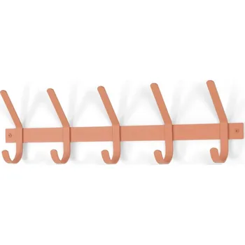 Věšák Kovový nástěnný věšák v lososové barvě 70 cm Dexter – Spinder Design ID_1616400