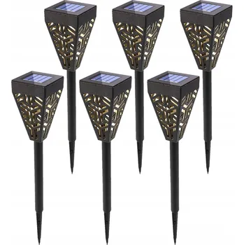 Venkovní osvětlení 6x Solární lampa LED Zahradní lucerna zapichovací sloupek lampička ažurová