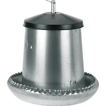 krmítko pro hospodářská zvířata Poloautomatické tubusové krmítko pro drůbež z pozinkovaného plechu - 5 kg