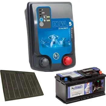 Ohradník Sada elektrického ohradníku LACME DUAL 5 + solární panel 33 W + akumulátor 70 Ah