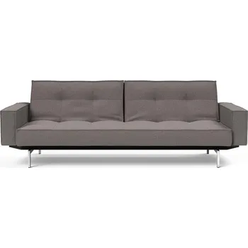 Pohovka Hnědo-šedá rozkládací pohovka s područkami Innovation Splitback Chrome ID_1390331