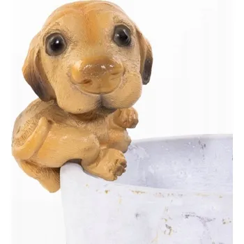 Květináč OZDOBNÁ FIGURKA k zavěšení na květináč PEJSEK