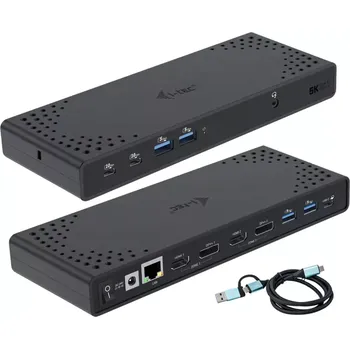i-tec USB 3.0 / USB-C / Thunderbolt Dual Display Docking Station, PD 100W