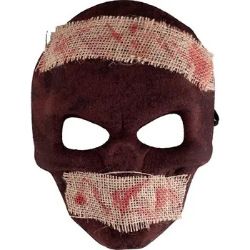 Karnevalová maska Funny Fashion Maska Lebka s jutovými pruhy