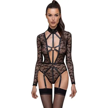 Dámské erotické body Body Cottelli LINGERIE s popruhy černé M - s kupónem KUP15 cena 604 Kč + extra diskrétní expedice