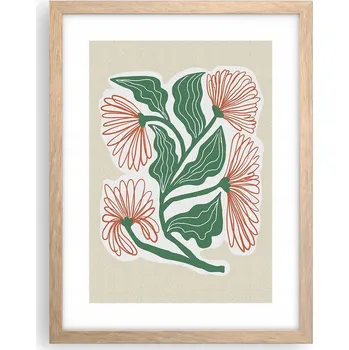 Obraz Obraz plakát v rámu světlý dub do obýváku 30x40 boho foto plakáty na zeď