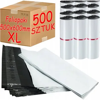 Obálka Plastové Obálky 500x600 mm XL Foliopak pro balení, bílý - 500 ks