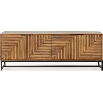 Televizní stolek TV stolek z mangového dřeva v přírodní barvě 160x58x40 cm Nereida – MOME ID_1597536