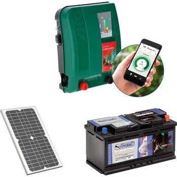 Ohradník Sada elektrického ohradníku AKO DUO-Power X 6000 smartGPS + solární panel 55 W + akumulátor 70 Ah