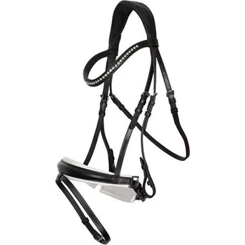 Kožená uzdečka Imperial Fria, černo-bílá - vel. Cob