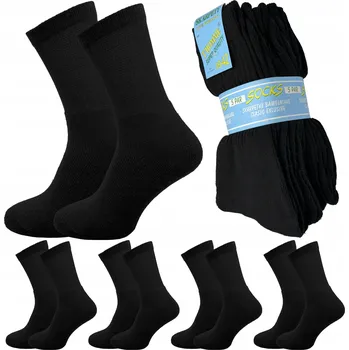 Pánské ponožky 5 x bavlněné ponožky ponožky froté froté 39-42 černé 5 párů