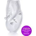 Váza GLACIAL PLEATS Unreality 40 cm clear