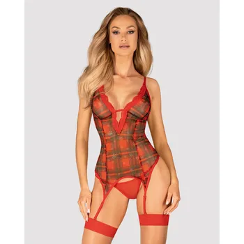 Dámský erotický kostým Kostým vánoční Obsessive Jollymore Corset červený M/L - s kupónem KUP15 cena 676 Kč + extra diskrétní expedice