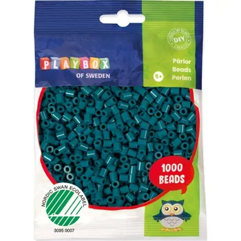 Dětské navlékací korálky Zažehlovací korálky 5 mm Modrozelená Petrol 1000 ks