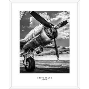 Rám na obraz Bílý nástěnný rámeček Styler Floryda, 43 x 53 cm ID_1411893