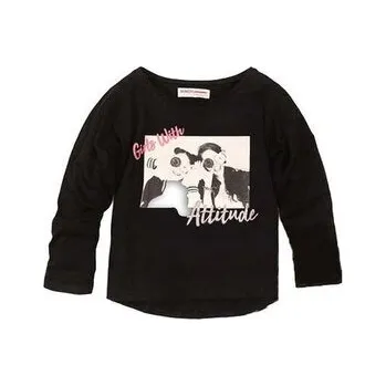 Kojenecké oblečení Tričko dívčí s dlouhým rukávem, Minoti, GDIP 8, černá - 104/110
