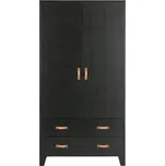 Černá šatní skříň z borovicového dřeva 94x180 cm Dian - WOOOD ID_1403361