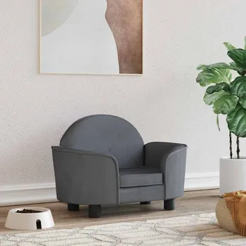 vidaXL Pelíšek pro psy tmavě šedý 66 x 40 x 45 cm samet