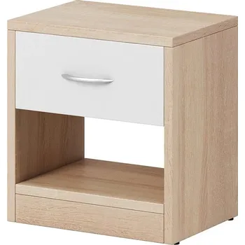 Noční stolek WIP MEB Noční stolek Naka Dub sonoma, bílá