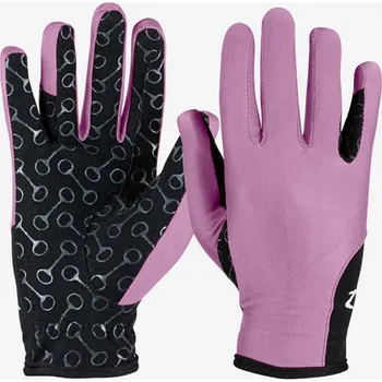 Dětské rukavice Horze se silikony - růžové, vel. 4