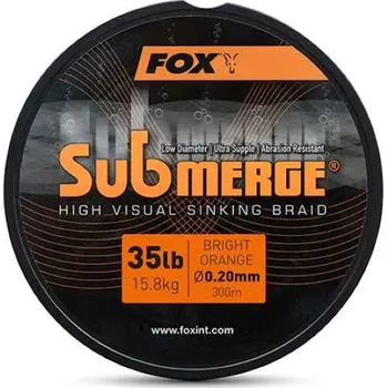FOX Šňůra Submerge Orange Sinking Braid 300m 0,38mm 29,5kg