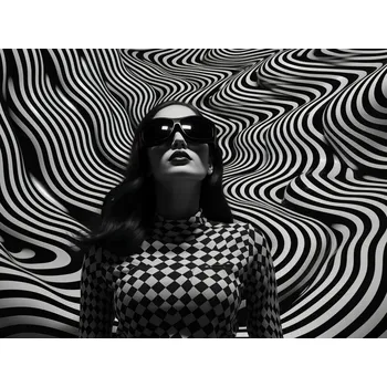 Plakát Plakát Kontrast s černými brýlemi bez rámu 100 x 75 cm