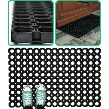 Rohožka Gumová rohožka Eureka Home černá 50x100 cm protiskluzová