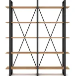 Černý/přírodní regál v dekoru dubu 150x180 cm Aviva – Marckeric ID_1551756