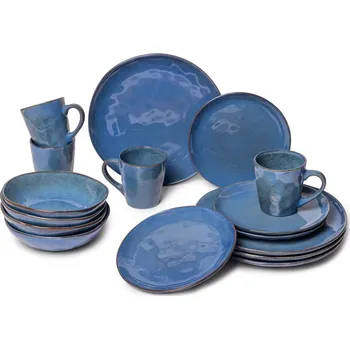 Sada nádobí Bonami Selection Glosia 16 ks modrá